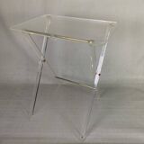 Plexiglass folding table, 1970s