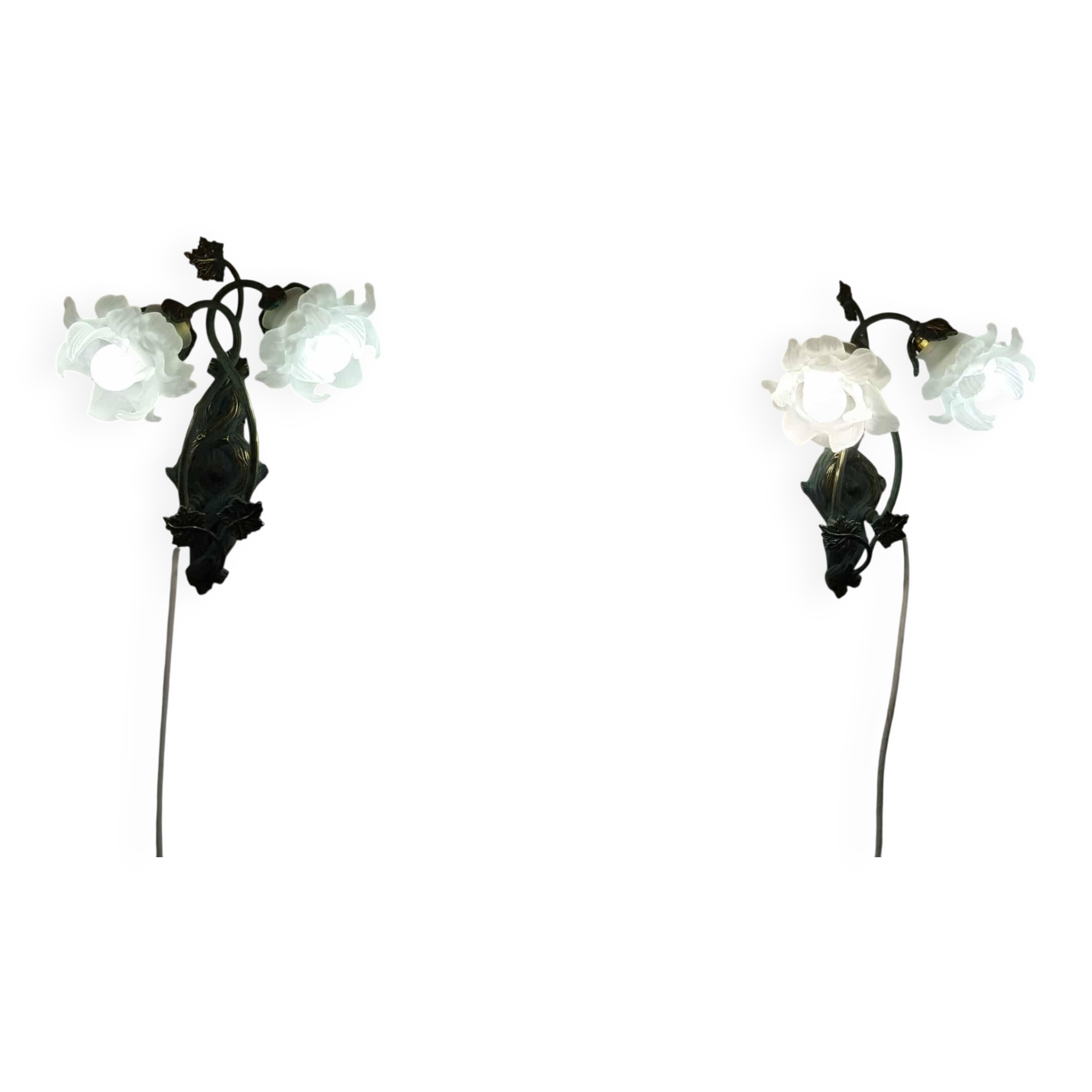 Pair of Hollywood Regency wall lights from the 60s/70s