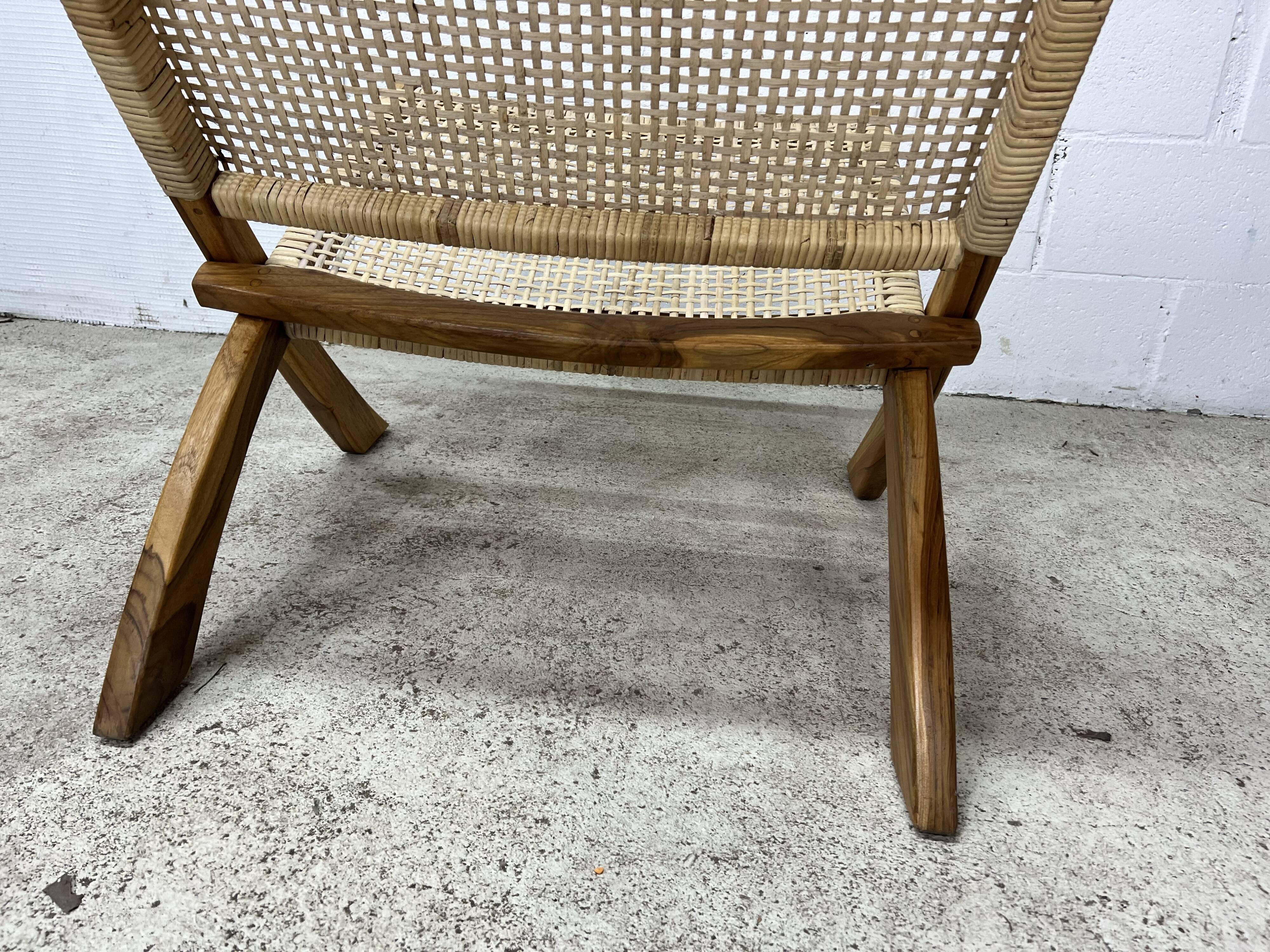 Fauteuil pliant en osier