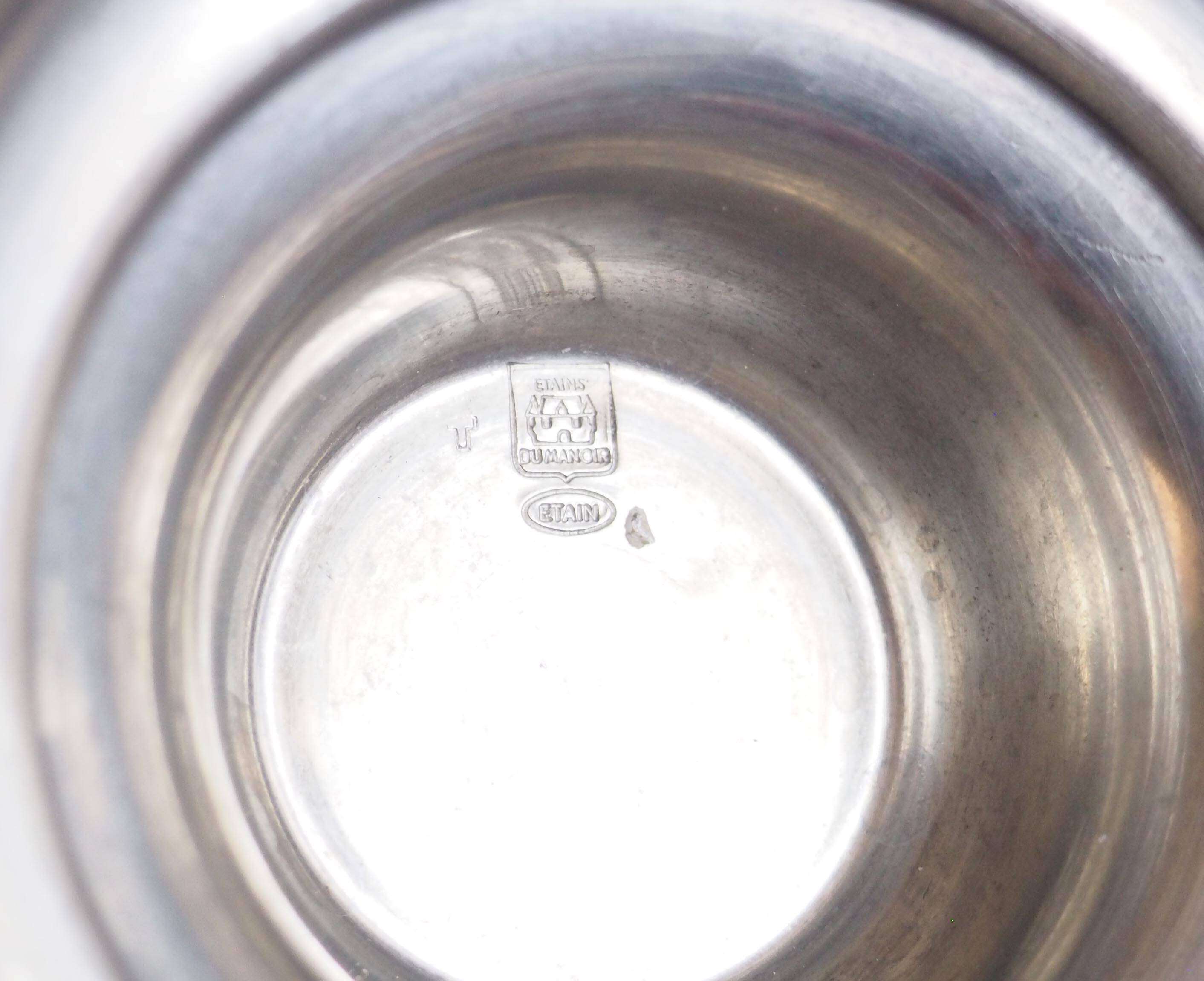 Silver candle holder