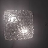 Plafonnier, applique en verre moulé, 1970