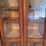 Late nineteenth century Louis XVI style library in walnut