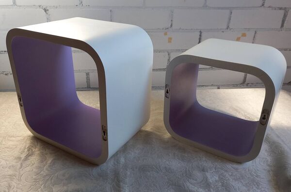 Etagères Vintage • Éléments modulables • Bois Laqué • 1970-1980