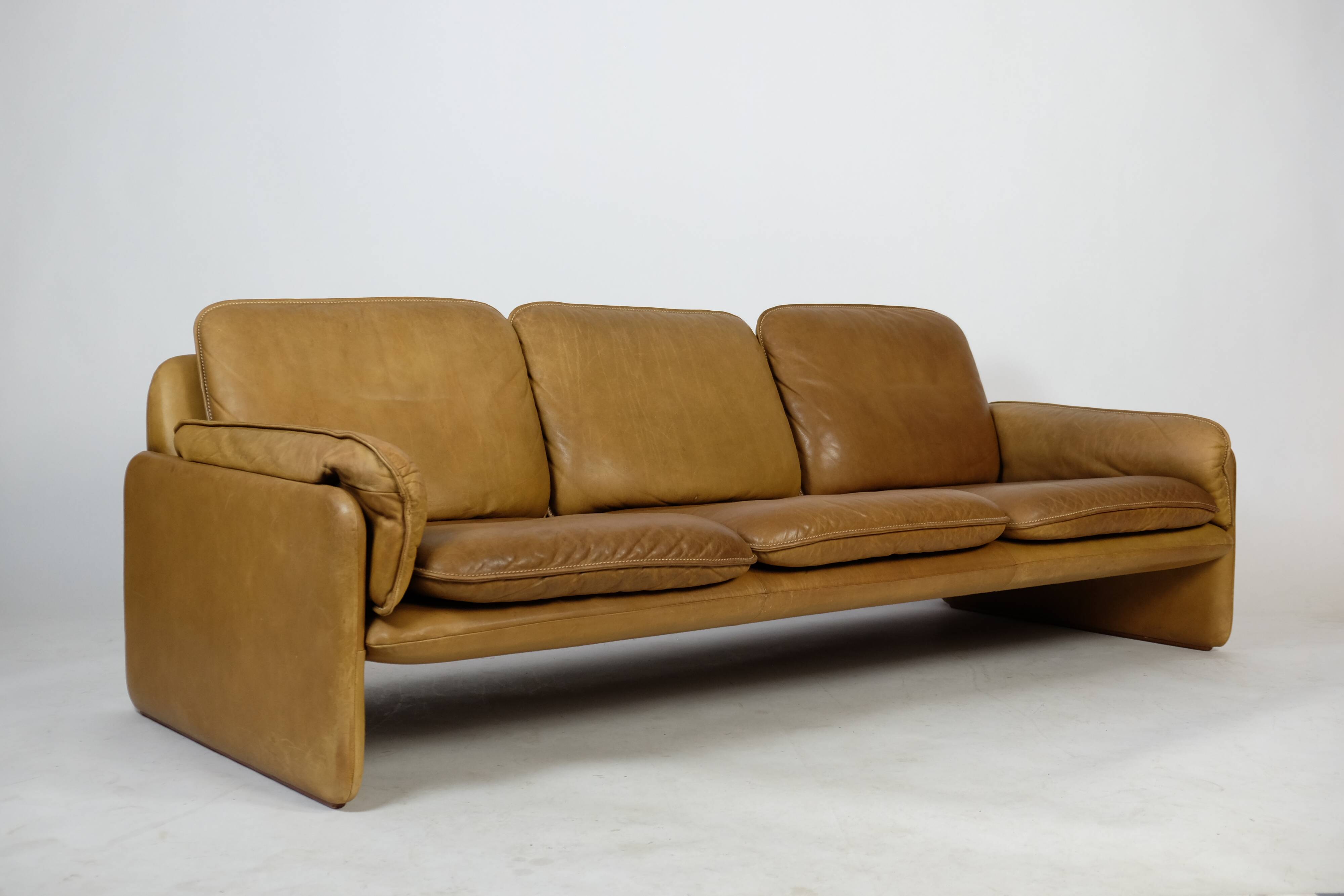 Vintage de Sede DS61 Leather Sofa Couch 70er Design 60er