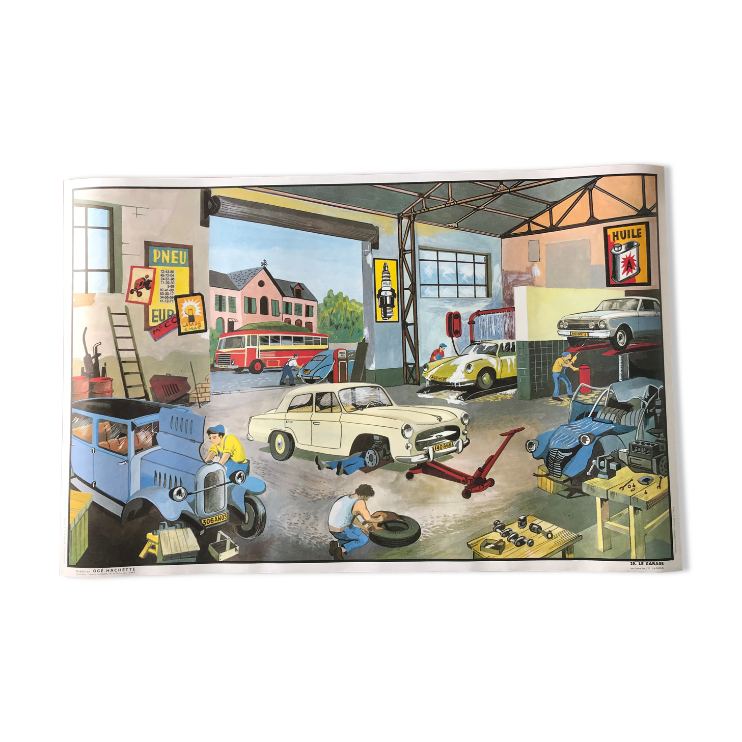 School poster oge hachette garage/piscine