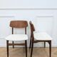 Lot de 2 chaises scandinaves en teck