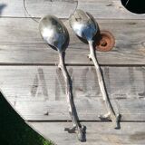 Silver metal salad cutlery