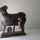 Brutalist Ram Shaped Fireplace Tool Set in Hand Forged Metal