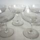 11 vintage engraved crystal champagne coupes
