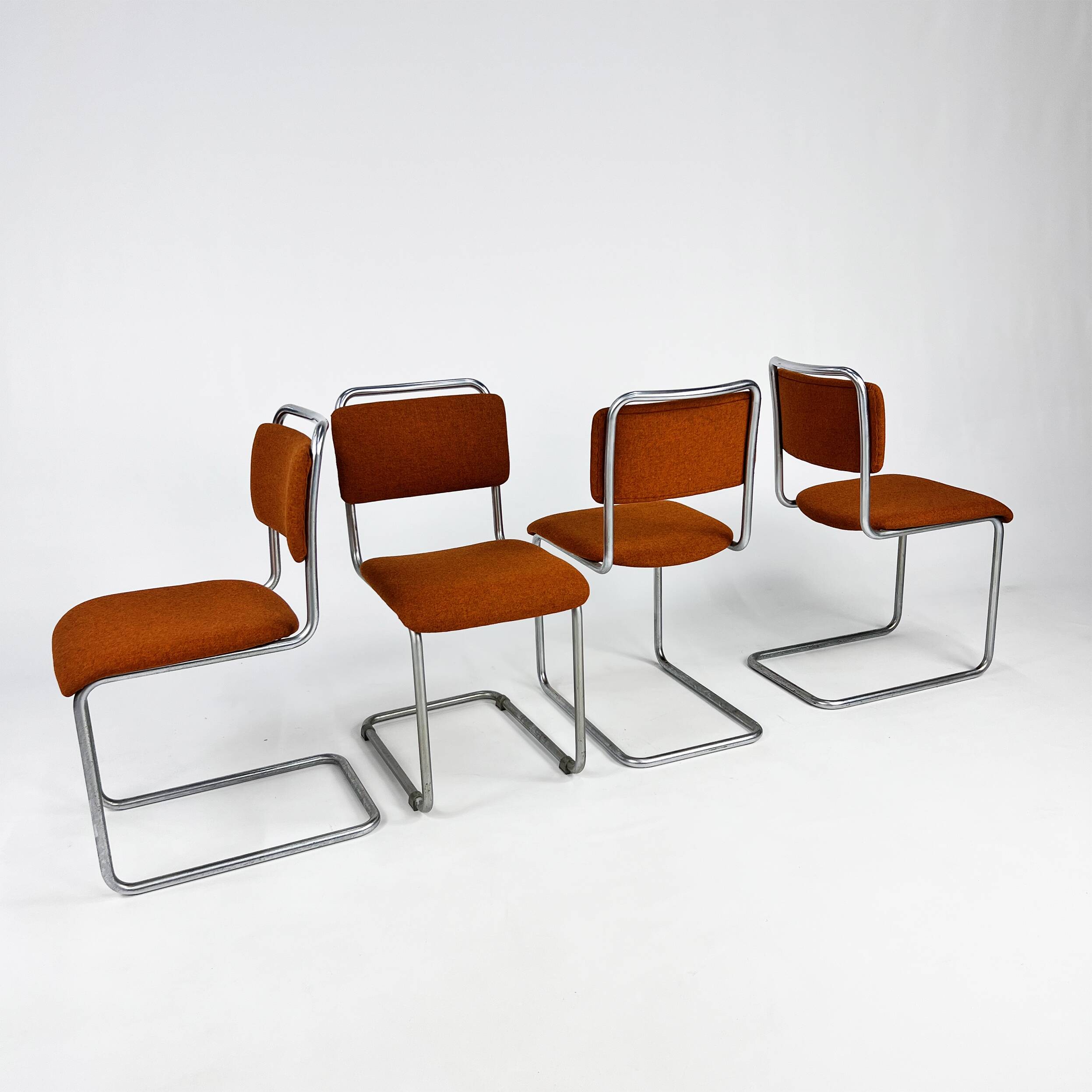 Set of 4 Mid-Century Gispen 101 Dining Chairs, 1940s