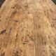 Oval solid wood dining table