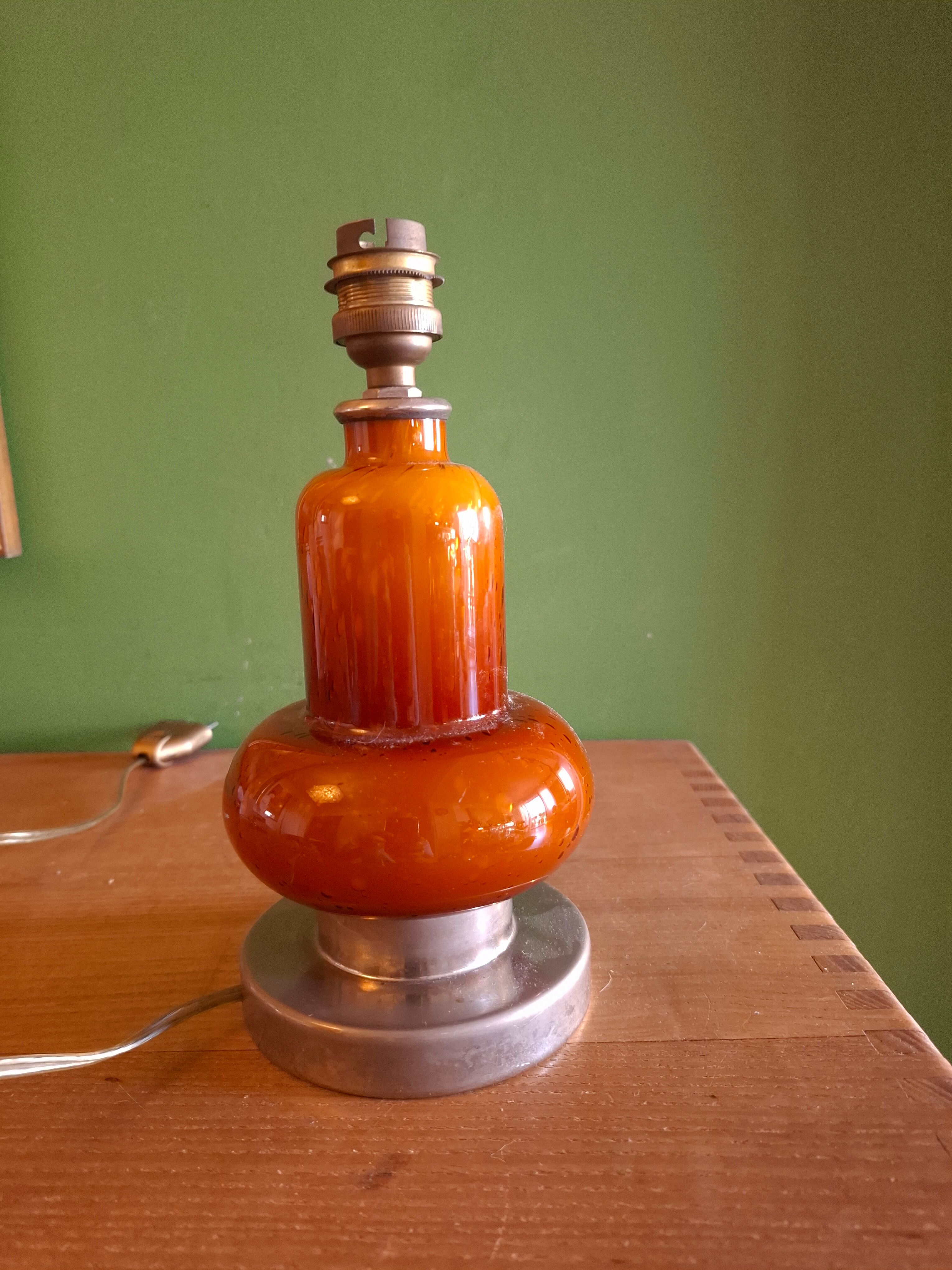 Blown glass lamp base
