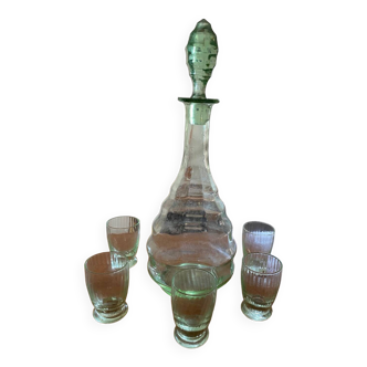 Liquor service in green glass from the 1930s.