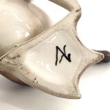 Pair of Airbrushed Ceramic Ducks Decorative Objects by Ugo Zaccagnini, Italy