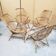 Series of rattan armchairs from the 70s