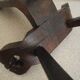 vintage tripod chair brutalist wood decor 50s brutalist