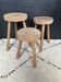 Set of 3 wooden tripod stools