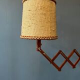 Vintage wooden scissors lamp