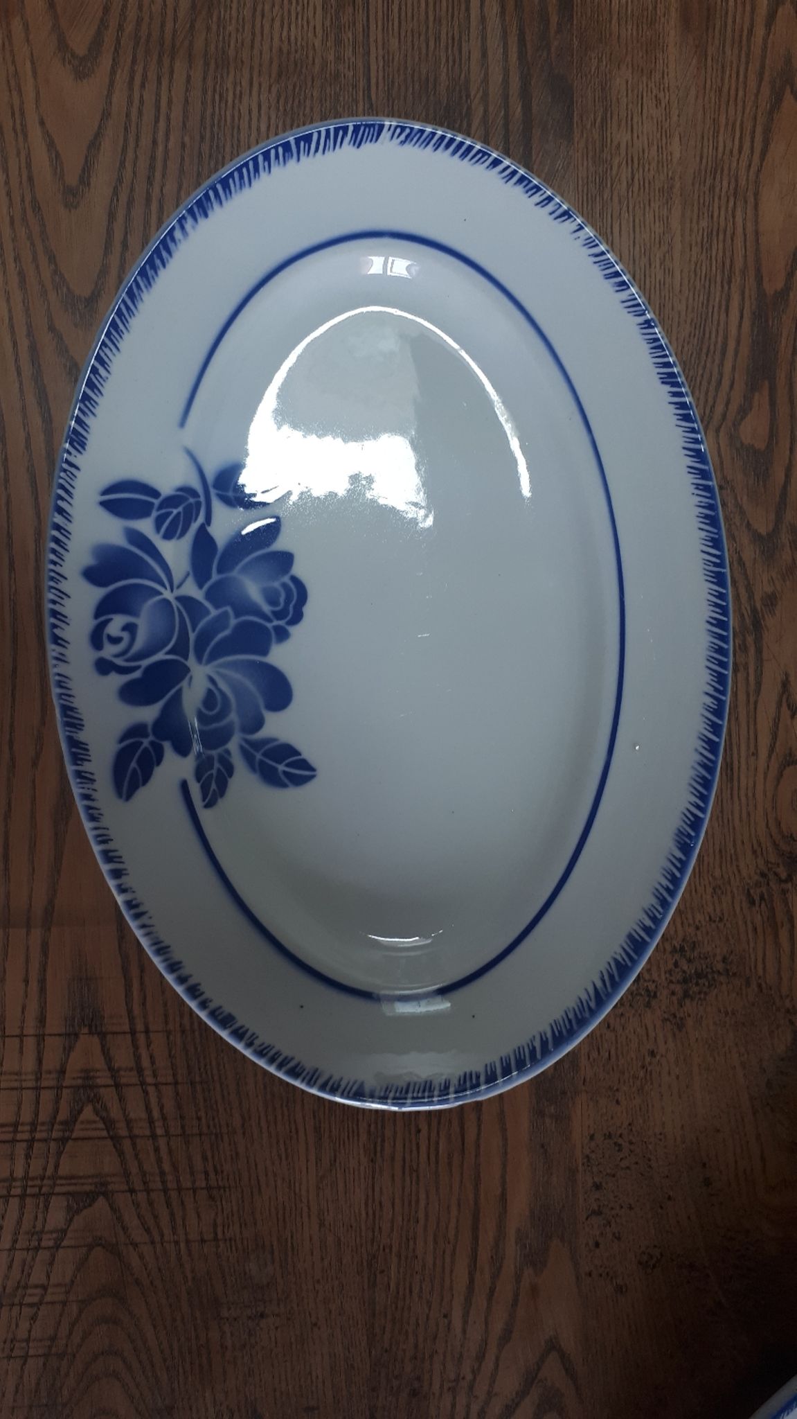 Série de plats Badonviller Fleurs bleues
