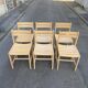 Lot of 6 pine chairs