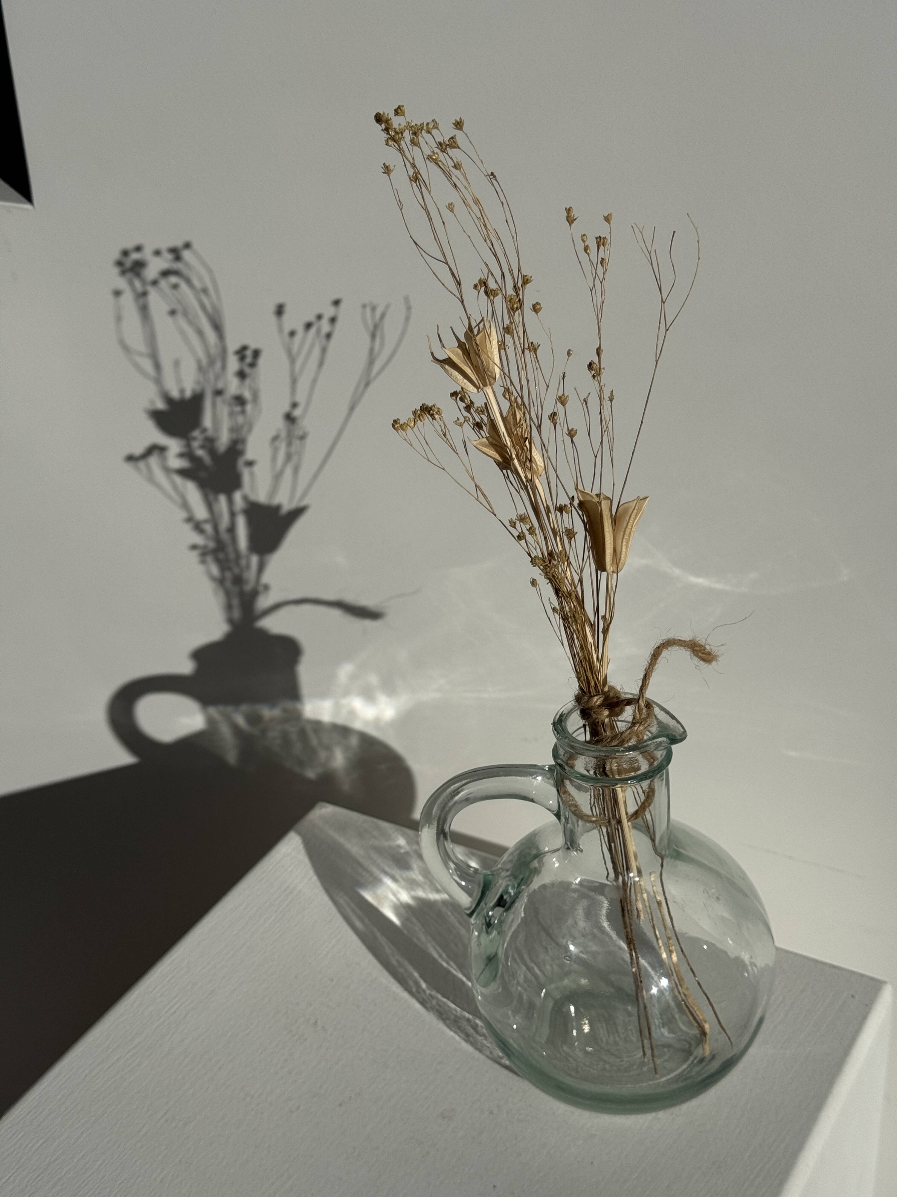 Mini round glass carafe D9 H14.5