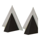 Pair of Postmodern Memphis Metal and Lucite Diamond Sconces Circa 1980