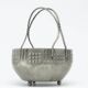 Art Deco sugar bowl, silver-plated brass, Poland, 1920s