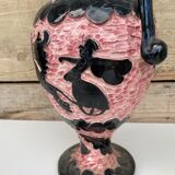 Vase céramique vintage Lamarche Vallauris Monaco 1960