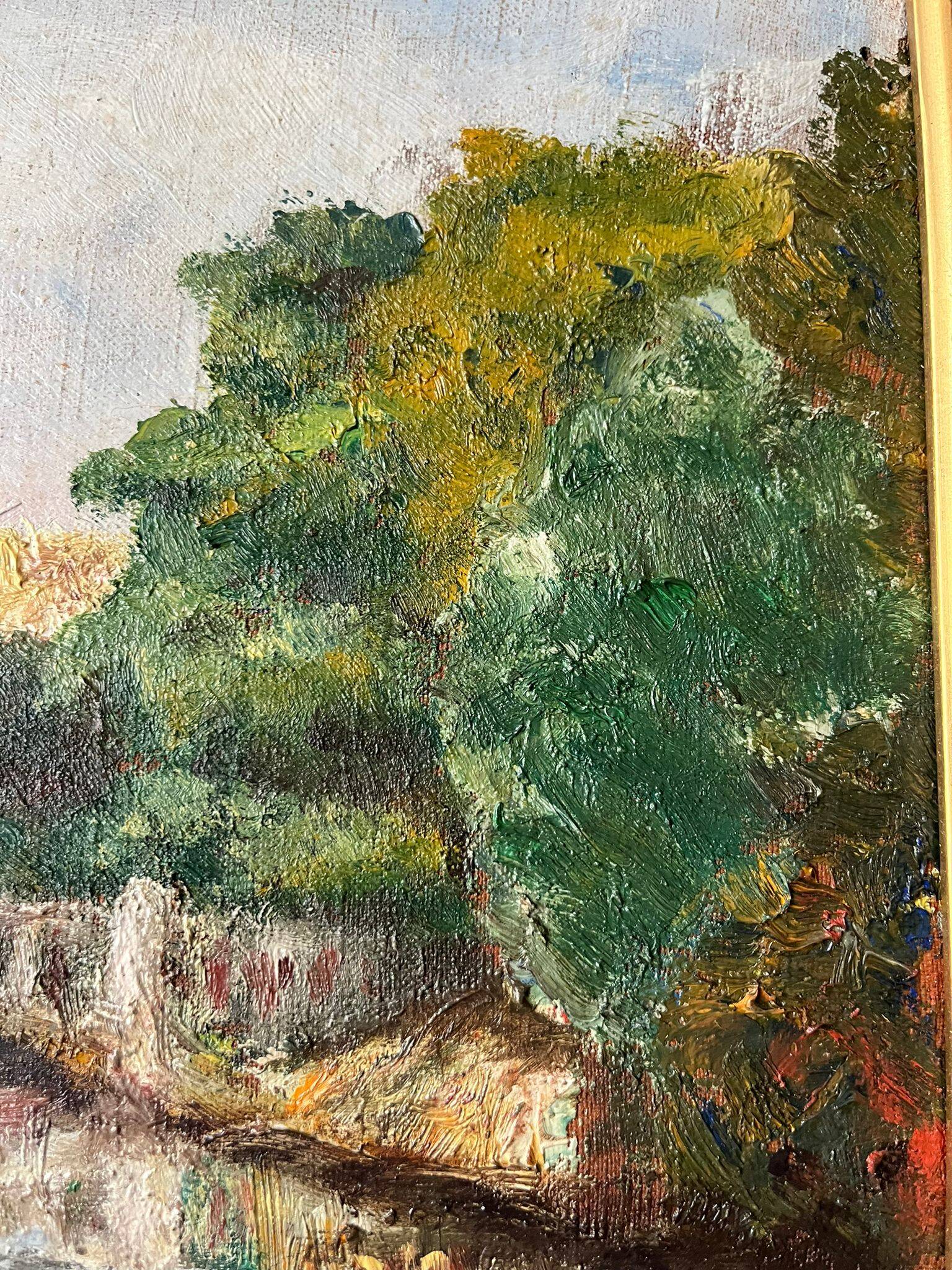 River landscape - Oil on canvas - Early 20th century