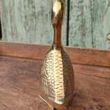 Large vintage duck in golden brass