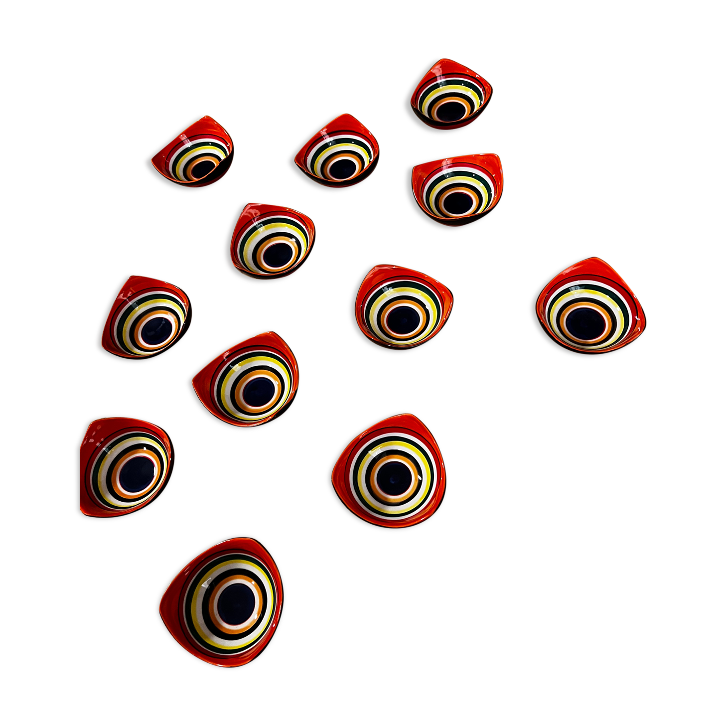 Cups design vintage ceramic Delrio Salado