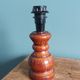 Lamp, turned wooden base