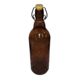 Bouteille bouchon en porcelaine jaune