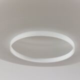 Vintage opal glass suspension in futuristic style, mid-century.