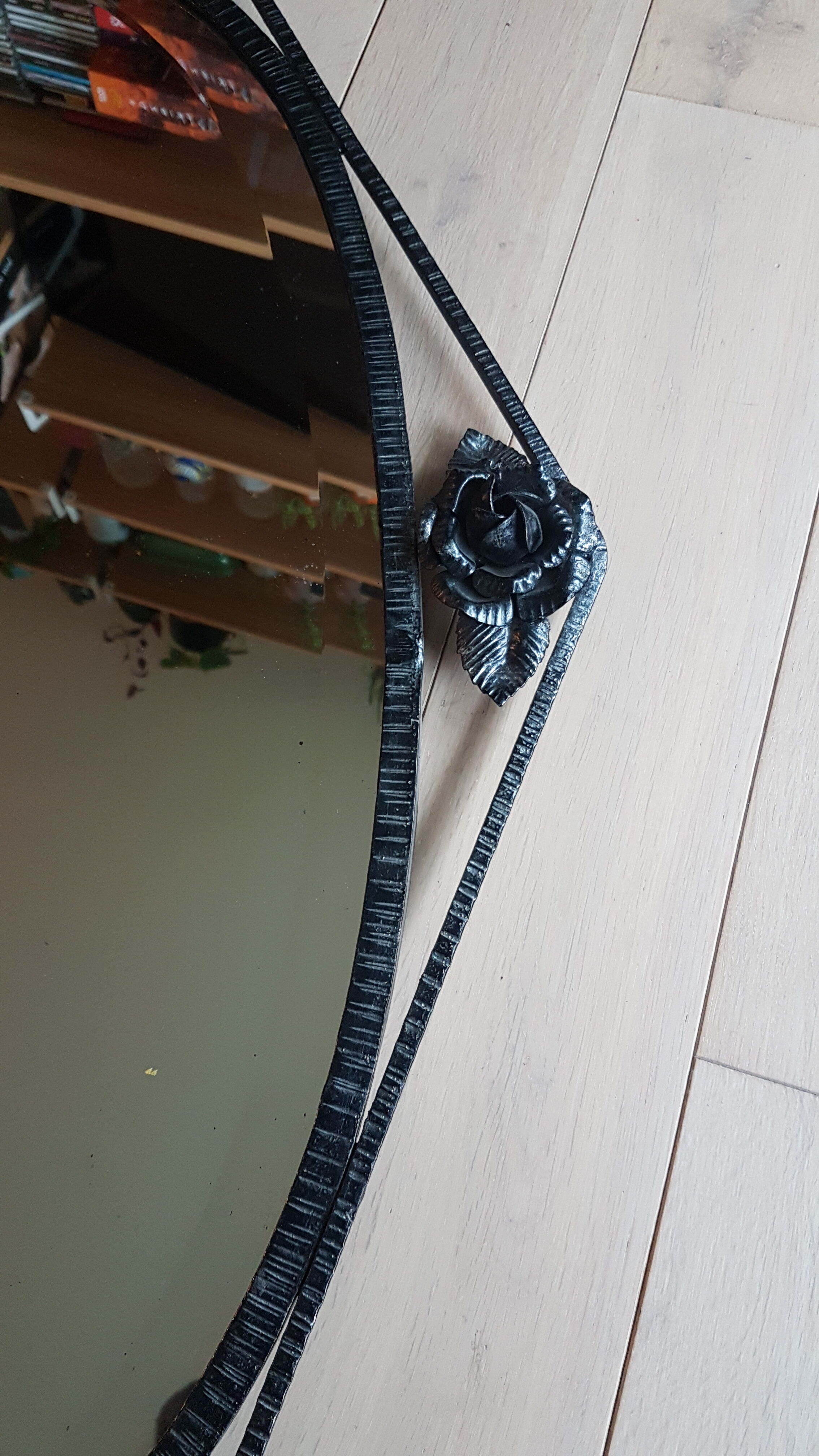 Vintage wrought iron mirror