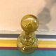 Pair Old Bottle BIOT Yellow Bullized Blown Glass - Bouchon
