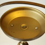 1950s vintage - smoking stand - ashtray - made of brass metal and wood