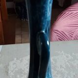 Slim single-flower vase in navy blue enamel