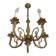 Elegant French Vintage Bronze 5-Light Art Nouveau Style Chandelier