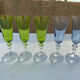 5 colorful champagne flutes
