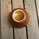 Brown and yellow ceramic bowl Digoin Sarreguemines