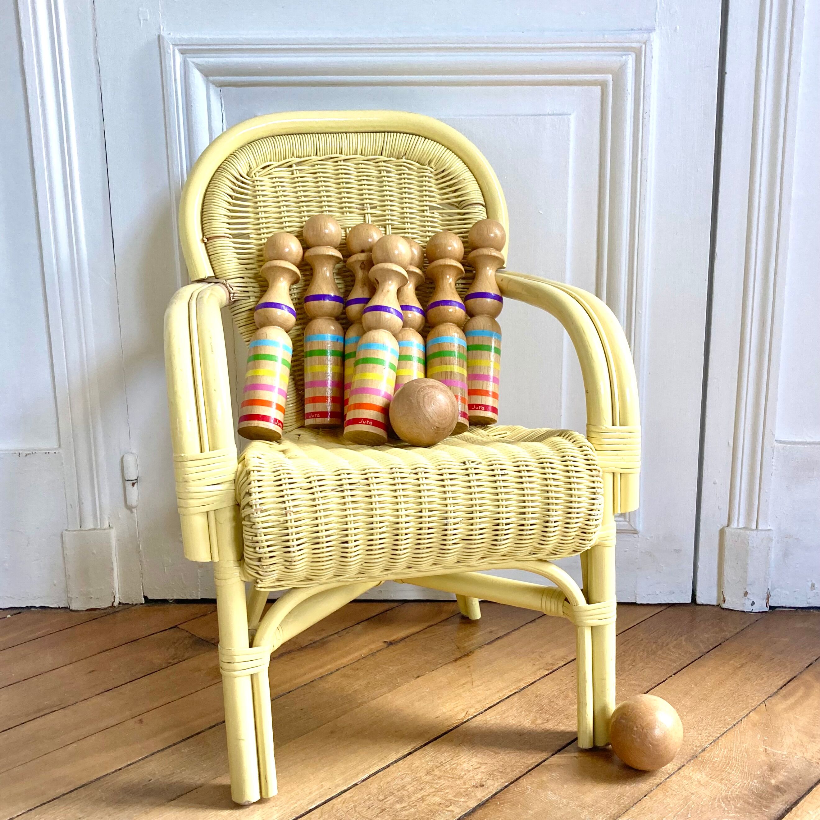 Wooden bowling game