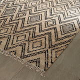 Tapis kilim, chanvre et coton tissé à la main