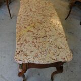 Gueridon middle table console marble tray of the 19th century