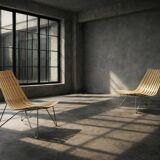 Pair of Scandinavian Scandia Easy Chairs by Hans Brattrud for Fjordfiesta