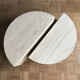 1970s Round Travertine Coffee Table