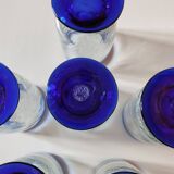 6 Mexican handicraft orangeade glasses