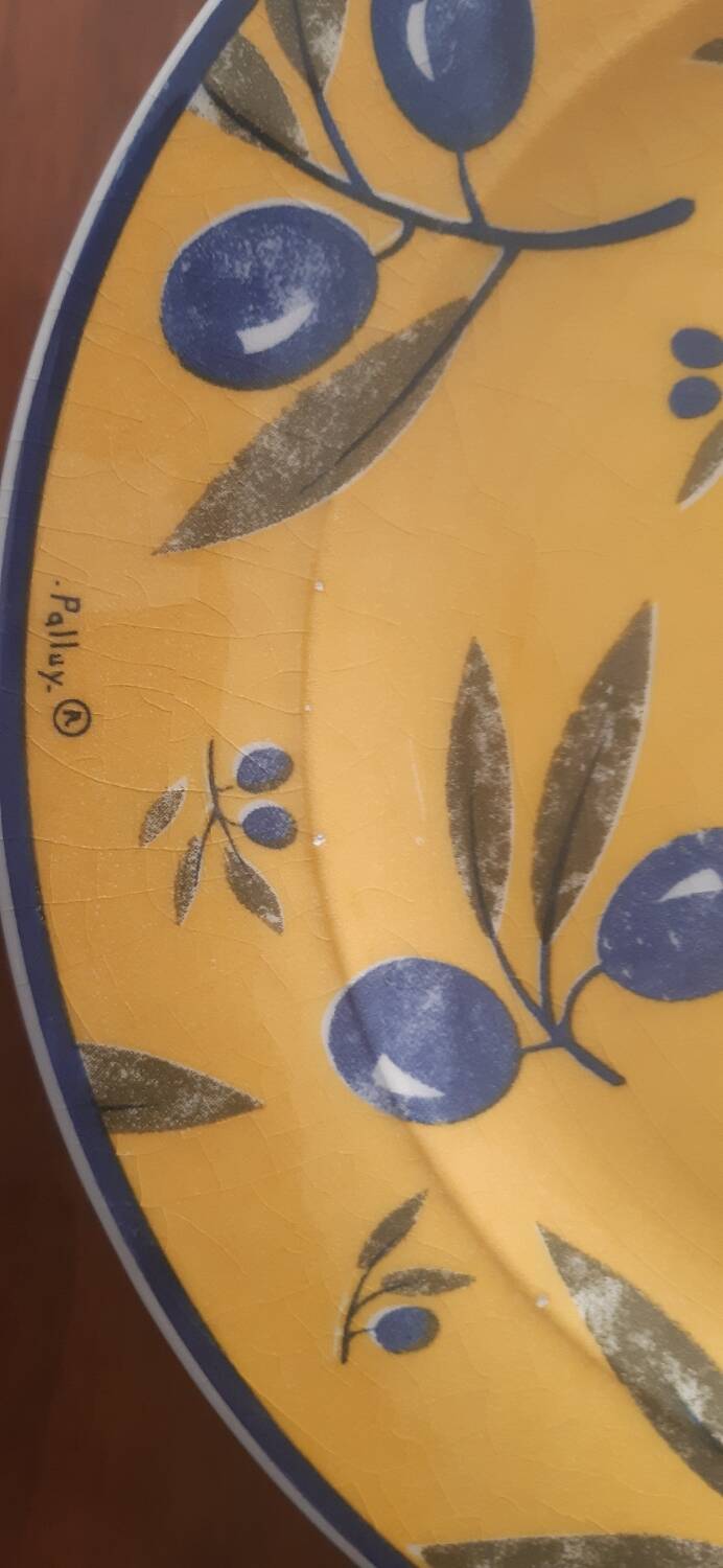 Flat plates hostess line faience Palluy
