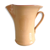 Pitcher in glazed ochre ceramic 50/60 years