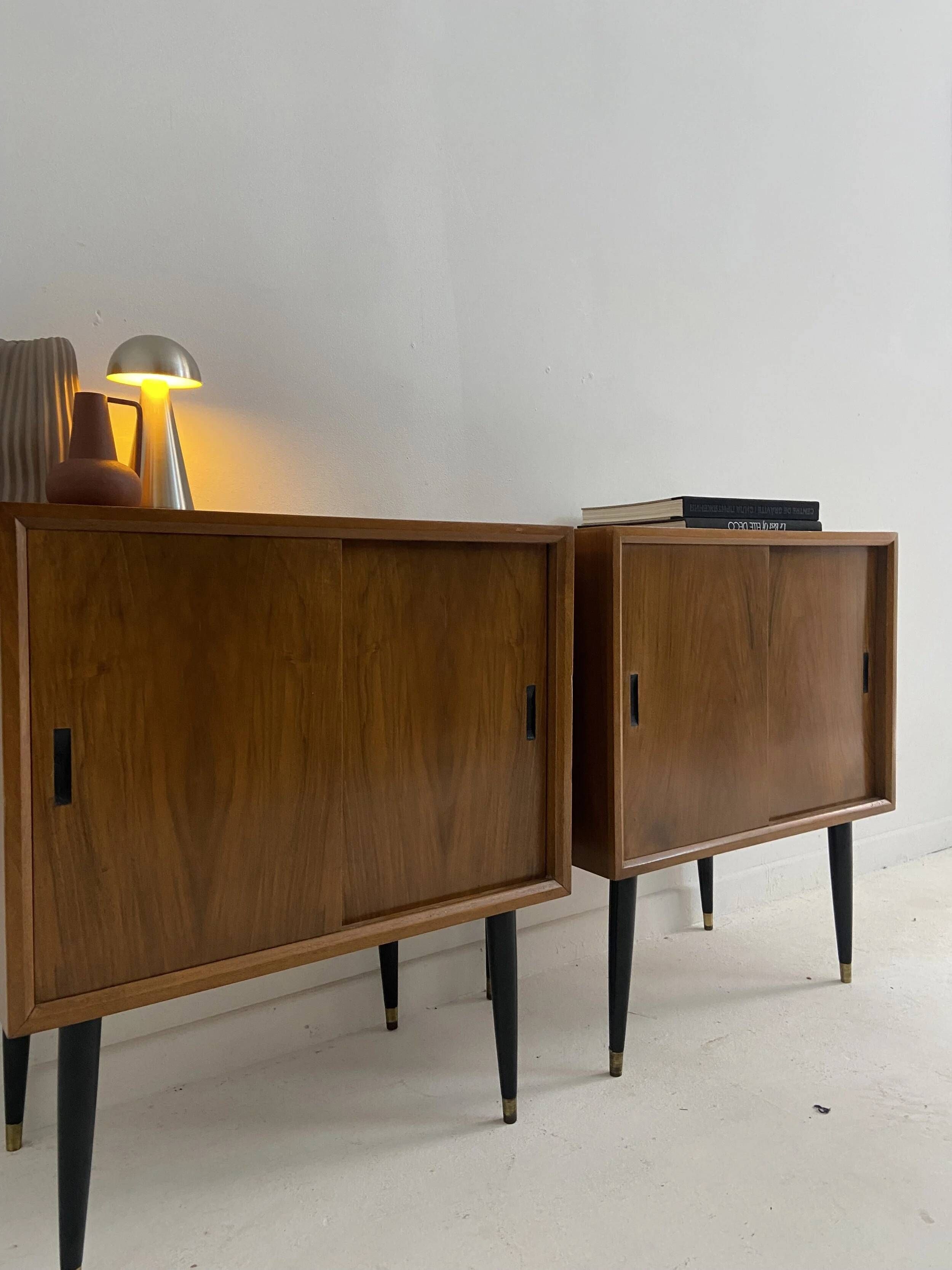 Pair of small vintage sideboards